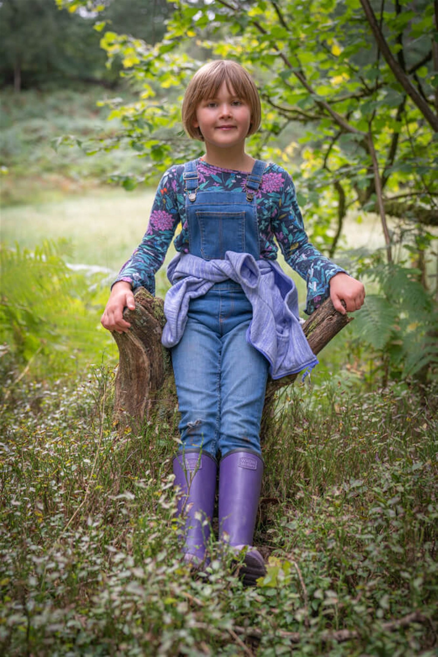 Purple Junior Warm Wellies (Sizes 1-5)