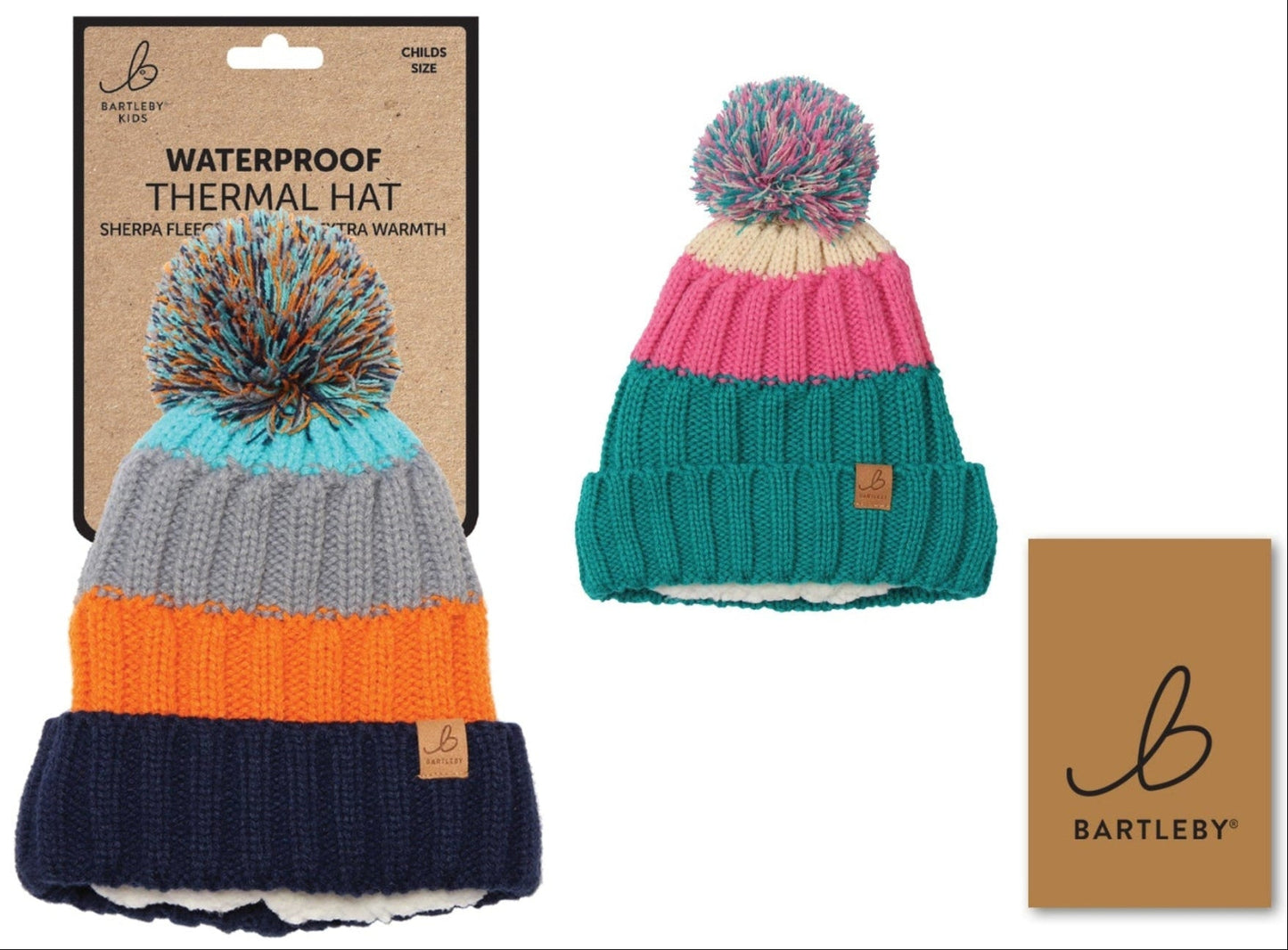 Childs Waterproof Thermal Bobble Hat