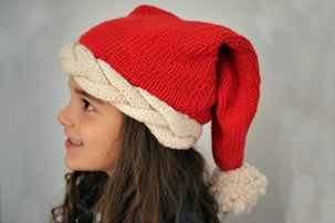 Knitting with kids at Christmas