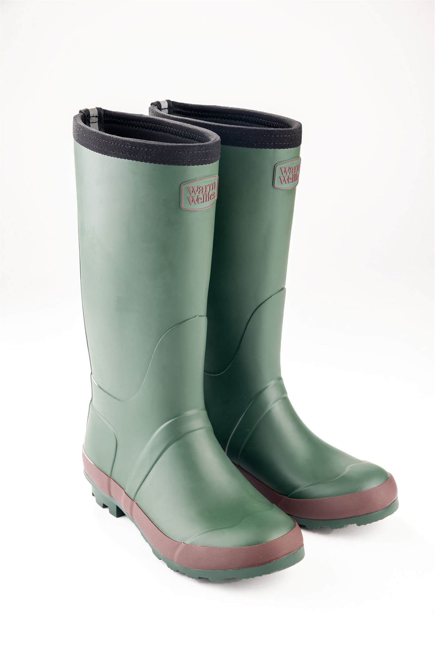 Green Junior Warm Wellies (Sizes 1-5)
