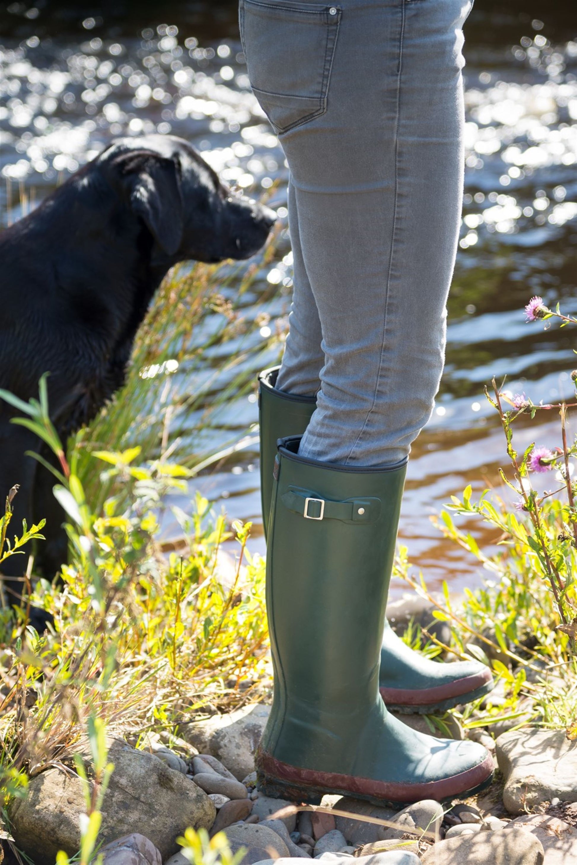 Green Adults Neoprene Lined Field Warm Wellies