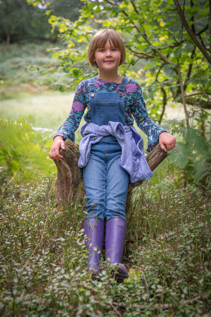 Purple Junior Warm Wellies (Sizes 1-5) 