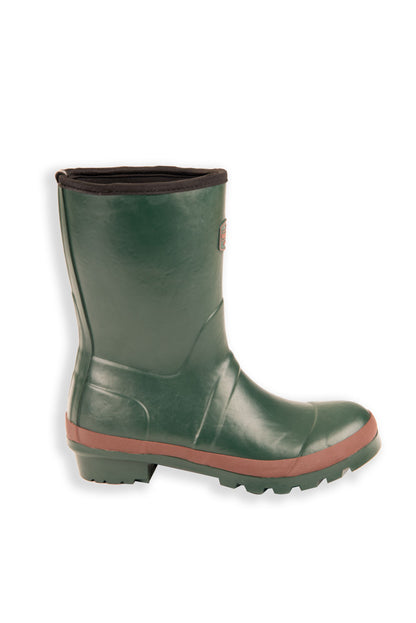 Green Adults Short Warm Wellies
