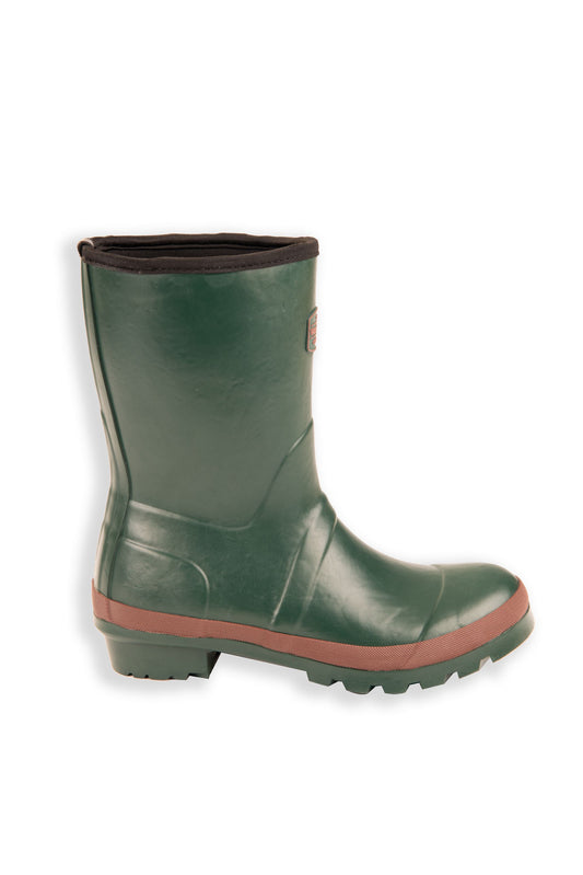 Green Adults Short Warm Wellies