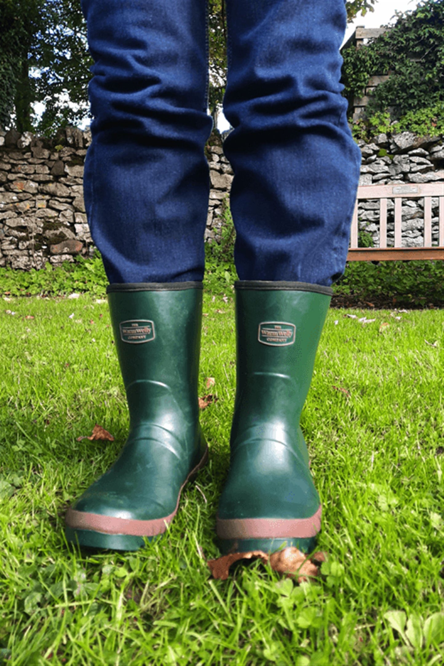 Green Adults Short Warm Wellies