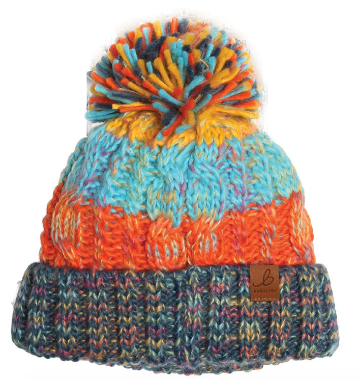 Bartleby Youths Waterproof Chunky Bobble Hat