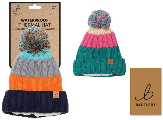 Childs Waterproof Thermal Bobble Hat