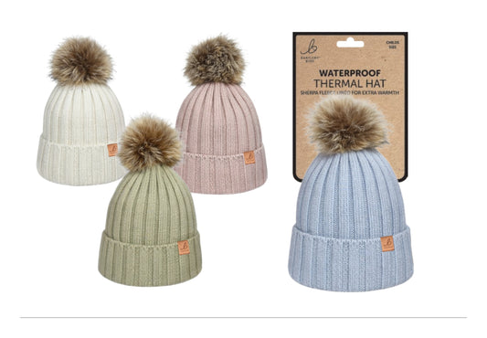 Bartleby Girls Waterproof Bobble Hat