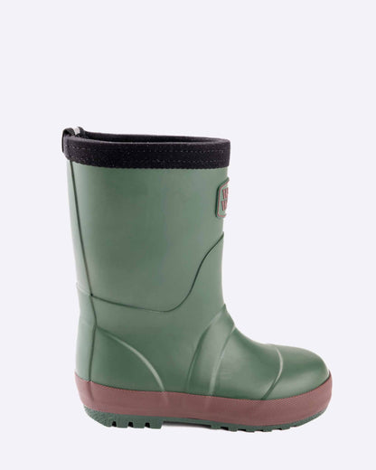Green Toddler Warm Wellies (Sizes 6-8)
