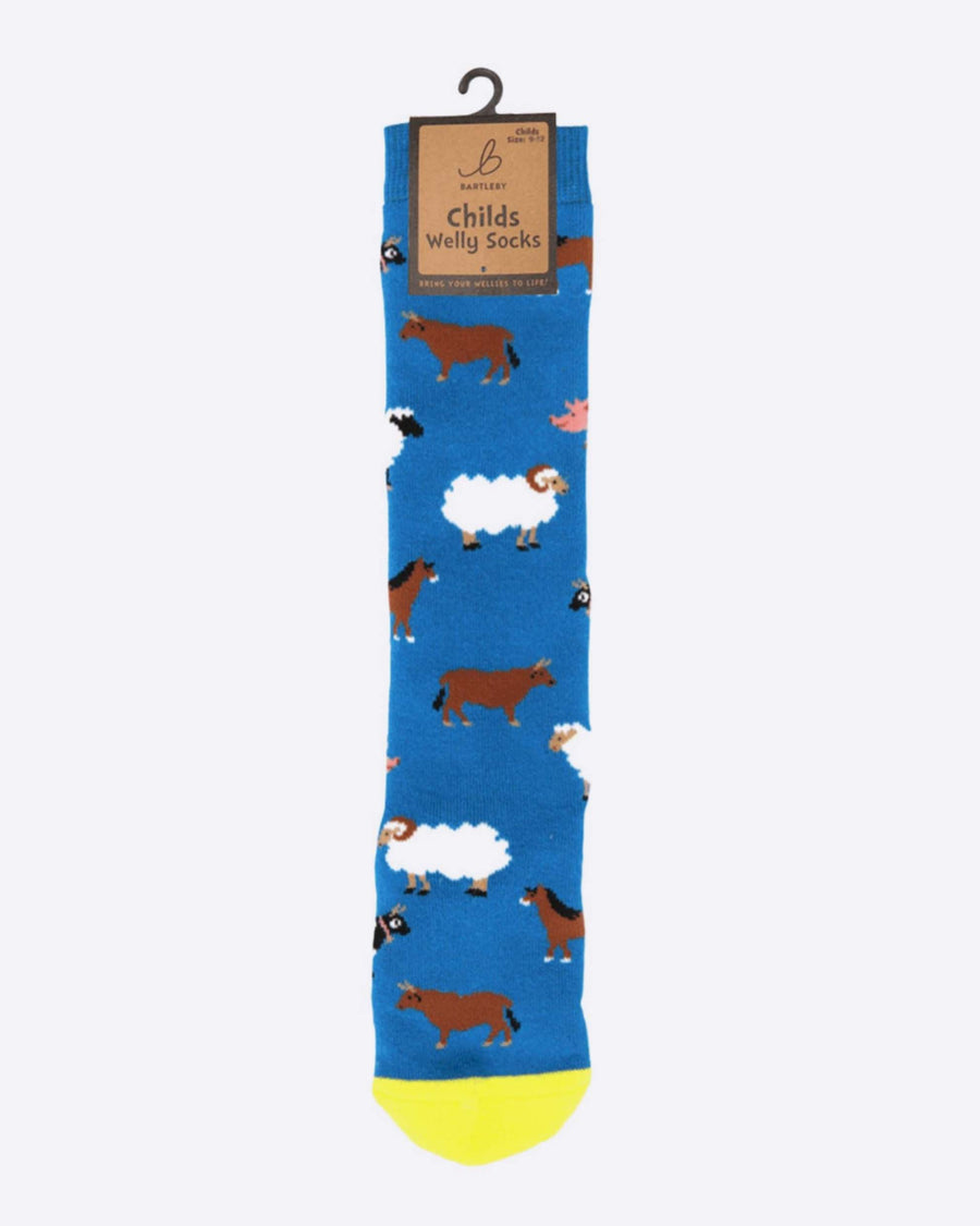 Childs Welly Socks - Farmyard Friends