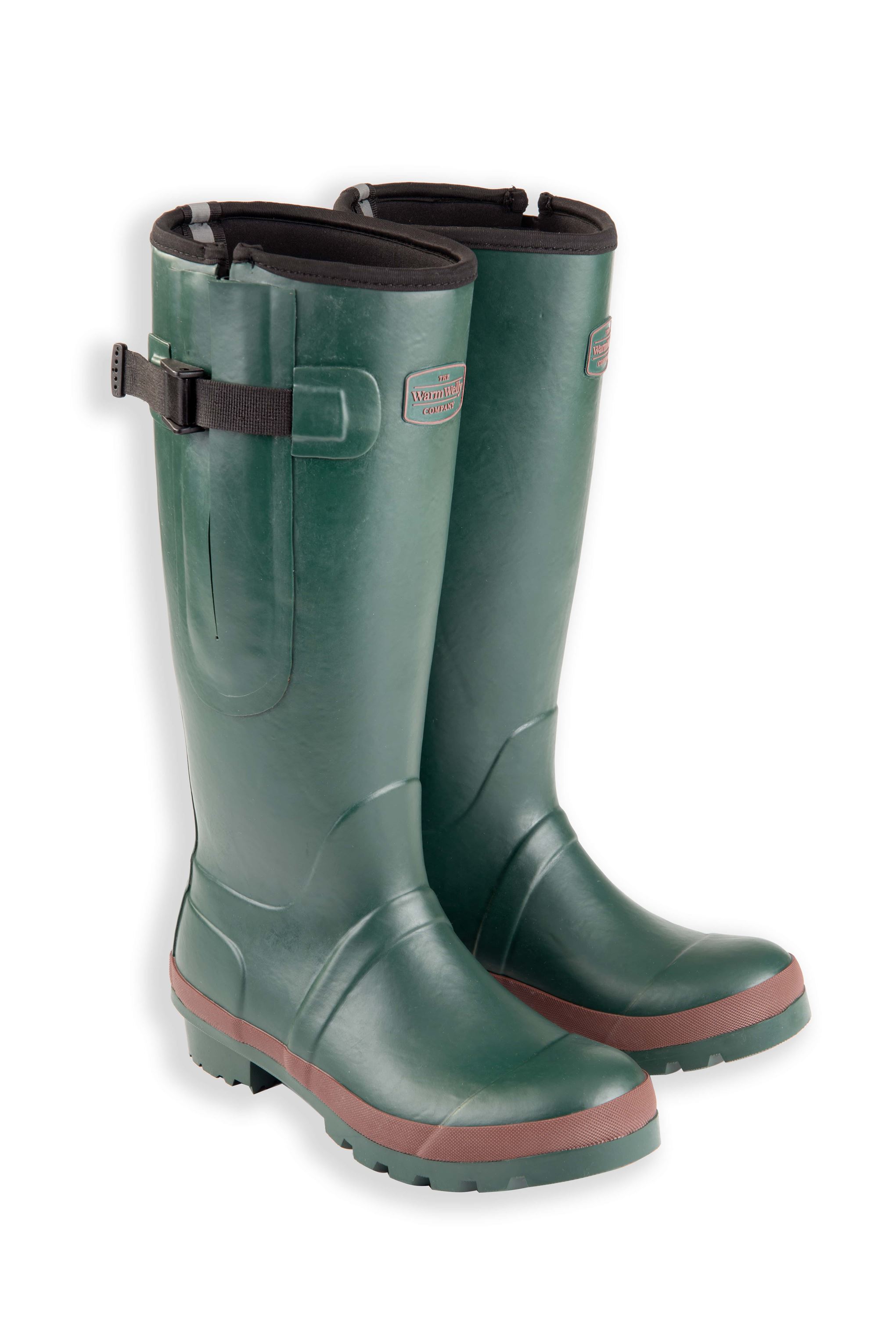 Green Adult Wide Warm Wellies | The Warm Welly Company